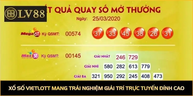 Xổ số Vietlott mang trải nghiệm giải trí trực tuyến đỉnh cao